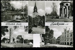 Gruss Aus Beckum Westpark St Stephanuskirche Kriegerdenkmal Hoxberg Cramers - Beckum