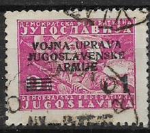 OCCUPAZIONE JUGOSLAVIA LITORALE SLOVENO AMMIN.MILITARE JUGOSLAVA 1947 SASS. 67 USATO VF - Yugoslavian Occ.: Slovenian Shore