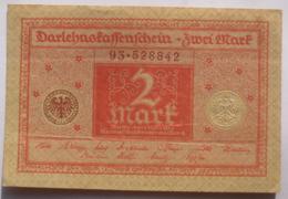2 Mark 1920 (WPM 60) 1.3.1920 Darlehnskassenschein - Amministrazione Del Debito
