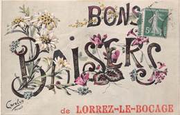 77-LORREZ-LE-BOCAGE- BONS BAISERS - Lorrez Le Bocage Preaux
