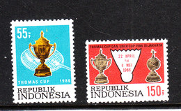 Indonesia - 1986. Badminton. Thomas Cup 1986. Complete MNH Series - Badminton