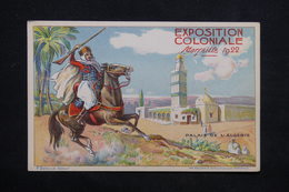 EXPOSITION - Carte Postale  - Exposition Coloniale De Marseille De 1922 , Palais De L 'Algérie - L 24647 - Ausstellungen