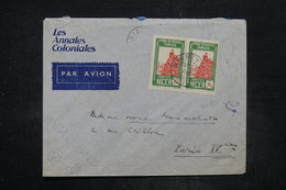NIGER - Enveloppe Commerciale De Niamey Pour Paris En 1936 , Affranchissement Plaisant - L 26677 - Covers & Documents