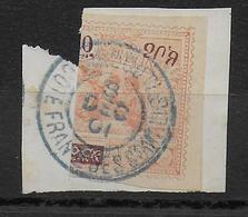 OBOCK - YVERT N°53a DEMI-TIMBRE DROITE Sur FRAGMENT  - COTE = 40 EUR. - Used Stamps