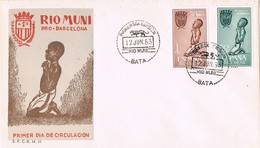 32171. Carta F.D.C. BATA (Rio Muni) 1963, Emision Pro Barcelona - Rio Muni