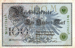 Billet Allemand De 100 Mark Le 7-2-1908 Cachet Gris En T T B - - 100 Mark