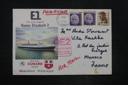 ETATS UNIS - Affranchissement Plaisant Sur Enveloppe Du Queen Elisabeth 2 Pour Monaco En 1969 - L 26713 - Sobres De Eventos