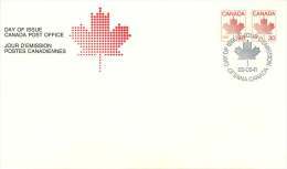 1982  Stylized Maple Leaf 30¢ Definitive  Coil Pair  Sc 950 - 1981-1990