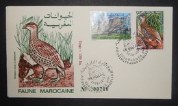 MOROCCO MARRUECOS  MAROC TIMBRES   FDC COVER FAUNE MAROCAINE BIRDS ANIMALS 1974 - Marruecos (1956-...)