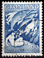 Greenland 1957  Legend.  MiNr.39   ( Lot B 1080 ) - Usados