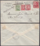 Belgique - Lettre Exprès 11/10/1919 COB 137 + 138x2 + 168 De Anvers (DD) DC2744 - 1919-1920  Cascos De Trinchera