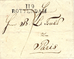 1813- Lettre De 118 / AMSTERDAM ( Le Zuyderzee ) 48 Mm Rouge  To Paris - ...-1852 Voorlopers