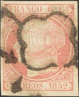 º12. 1852. 6 Cuartos Rosa (márgenes Enormes). Matasello ARAÑA. MAGNIFICO Y RARO. Edifil 2014: 345 Euros - Sonstige & Ohne Zuordnung