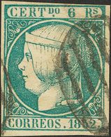 º16. 1852. 6 Reales Azul. Color Muy Intenso. MAGNIFICO. Cert. CEM. - Sonstige & Ohne Zuordnung