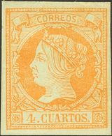 *52. 1860. 4 Cuartos Naranja. MAGNIFICO. - Otros & Sin Clasificación