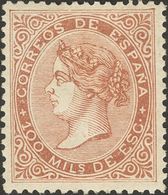 *99. 1868. 100 Mils Castaño (claridad Al Dorso). Espectacular Centraje Y Color Muy Nítido. MAGNIFICO. Edifil 2019: +++90 - Andere & Zonder Classificatie