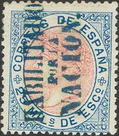 *95. 1868. 25 Mils Azul Y Rosa. ANDALUCIA, En Azul. MAGNIFICO. Edifil 2014: 380 Euros - Other & Unclassified