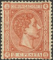 *162. 1875. 2 Cts Castaño. MAGNIFICO. - Autres & Non Classés