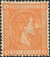 (*)165. 1875. 20 Cts Naranja. Muy Bien Centrado. MAGNIFICO. - Other & Unclassified