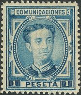 *180. 1876. 1 Pts Azul. PIEZA DE LUJO. - Other & Unclassified