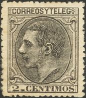 **200. 1879. 2 Cts Negro. Color Intenso Y Excelente Centraje. MAGNIFICO. - Autres & Non Classés