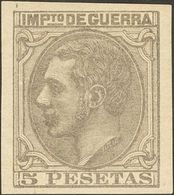 *NE10s. 1879. 5 Pts Gris Azul. SIN DENTAR. MAGNIFICO Y RARISIMO. Dictamen GRAUS. Edifil 2014: 380 Euros - Other & Unclassified