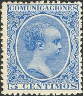 **215. 1889. 5 Cts Azul. Muy Bien Centrado. MAGNIFICO. - Autres & Non Classés