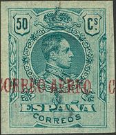 *295s. 1920. 50 Cts Azul Verdoso SIN DENTAR (leve Reparación Sin Importancia). Variedad ULTIMA CIFRA DE LA NUMERACION DU - Autres & Non Classés