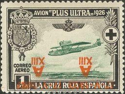 *363/64hi, 371hi. 1927. 5 Cts Negro, 10 Cts Azul Celeste Y 1 Pts Negro. Variedad SOBRECARGA INVERTIDA. MAGNIFICOS. Edifi - Other & Unclassified