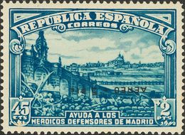 *759hi. 1938. AEREO+5 PTS (Posición 35). Variedad SOBRECARGA INVERTIDA. MAGNIFICO. Edifil 2015: 786 Euros - Sonstige & Ohne Zuordnung