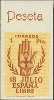 **851/54s. 1938. Serie Completa, Borde De Hoja Con Leyenda. SIN DENTAR. MAGNIFICA Y RARA, MUY ESPECTACULAR. Cert. CEM. E - Autres & Non Classés