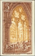 **1497s. 1963. 5 Pts Castaño Y Ocre. SIN DENTAR. MAGNIFICO Y RARISIMO. Cert. CEM. Edifil 2019: +1.600 Euros - Autres & Non Classés