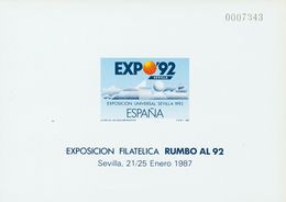 **4/5P, 8P, 11P, 20P. 1982. Conjunto De Pruebas De Lujo ESPAÑA 82, EXFILNA 85, RUMBO AL 92 Y ALVAREZ SEREIX. MAGNIFICO.  - Altri & Non Classificati