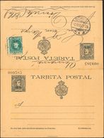 Sobre EP38. 1905. 15 Cts+15 Cts Pizarra Sobre Tarjeta Entero Postal De Ida Y Vuelta, La Ida Circulada A DONITZ (ALEMANIA - Other & Unclassified