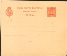 (*)EP39. 1901. 10 Cts Naranja Sobre Tarjeta Entero Postal (pliegue Vertical) Variedad De Guillotinado SIN CORTAR EL MARG - Andere & Zonder Classificatie