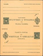 **EP44. 1903. 5 Cts + 5 Cts Verde Azul Sobre Tarjeta Entero Postal De Ida Y Vuelta (sin Plegar). MAGNIFICA. (Láiz 2006,  - Autres & Non Classés