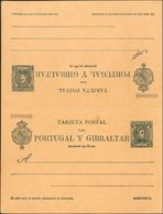 (*)EP44Na. 1903. 5 Cts+5 Cts Verde Azulado Sobre Tarjeta Entero Postal, De Ida Y Vuelta. NºA000000. MAGNIFICA Y RARA. Ed - Sonstige & Ohne Zuordnung