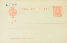 (*)EP45A. 1904. 10 Cts Naranja Sobre Azulado, Sobre Tarjeta Entero Postal. MAGNIFICA. Edifil 2017: 129 Euros - Otros & Sin Clasificación