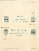 (*)EPB8. 1931. 25 Cts + 25 Cts Azul Sobre Tarjeta Entero Postal De Ida Y Vuelta (sin Doblar). Sobrecarga REPUBLICA, De B - Andere & Zonder Classificatie