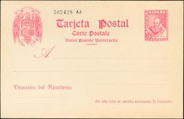 (*)EP82/84, 86. 1938. Juego Completo De Tarjetas Entero Postales De Cervantes, Con Pie Y Sin Pie De Imprenta. MAGNIFICAS - Altri & Non Classificati