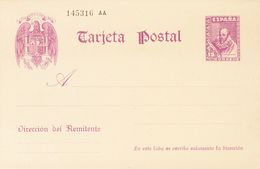 (*)EP82. 1938. 15 Cts Violeta Sobre Tarjeta Entero Postal. MAGNIFICA. Edifil 2019: 89 Euros - Otros & Sin Clasificación