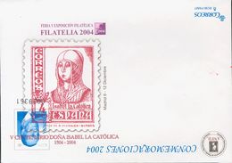 (*)EP96. 2004. 0'27 Euros Azul Sobre Entero Postal Conmemorativo FILATELIA 2004, Con La Variedad ILUSTRACION INVERTIDA.  - Altri & Non Classificati