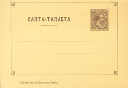 (*)EPP1. 1892. 15 Cts Castaño Sobre Amarillo, Sobre CARTA-TARJETA Doble, Impresa Sólo En Anverso. MAGNIFICA Y RARISIMA. - Autres & Non Classés