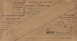 (*)EPP20. 1873. Sin Valor, Negro Sobre Castaño. TARJETA POSTAL PRECURSORA. FRONTAURA. MAGNIFICA Y RARA. - Autres & Non Classés