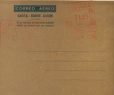 (*)AE27C. 1948. 1'55 Pts + 2'45 Pts Sobre Aerograma, En Color Castaño, Con Doble Franqueo. MAGNIFICO Y RARO. Edifil 2017 - Altri & Non Classificati