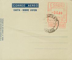 º44G. 1948. 4 Pts Sobre Aerograma Gris Verdoso (Tipo I). Matasello De Favor. MAGNIFICO. Edifil 2017: 187 Euros - Sonstige & Ohne Zuordnung