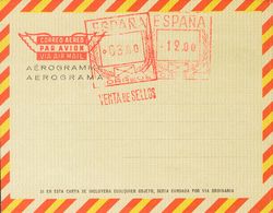 (*)AE118. 1974. 12 Pts + 3 Pts Sobre Aerograma Con Franqueo Doble (IV+III). MAGNIFICO Y RARO. Edifil 2017: 268 Euros - Sonstige & Ohne Zuordnung