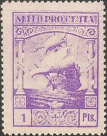 (*). 1937. 1 Pts Violeta. CEUTA. MAGNIFICO. (Allepuz 8, Fesofi 6) - Sonstige & Ohne Zuordnung