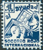(*). 1937. 1 Pts Azul. AYUDAD AL S.R.I. MAGNIFICO Y MUY RARO. (Allepuz 1167, Domenech 42) - Other & Unclassified
