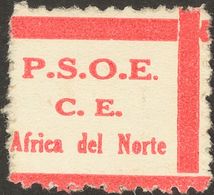 (*). (1938ca). Sin Valor, Rojo. P.S.O.E. / C.E. / AFRICA DEL NORTE. MAGNIFICO Y RARO. (Allepuz 1419) - Sonstige & Ohne Zuordnung